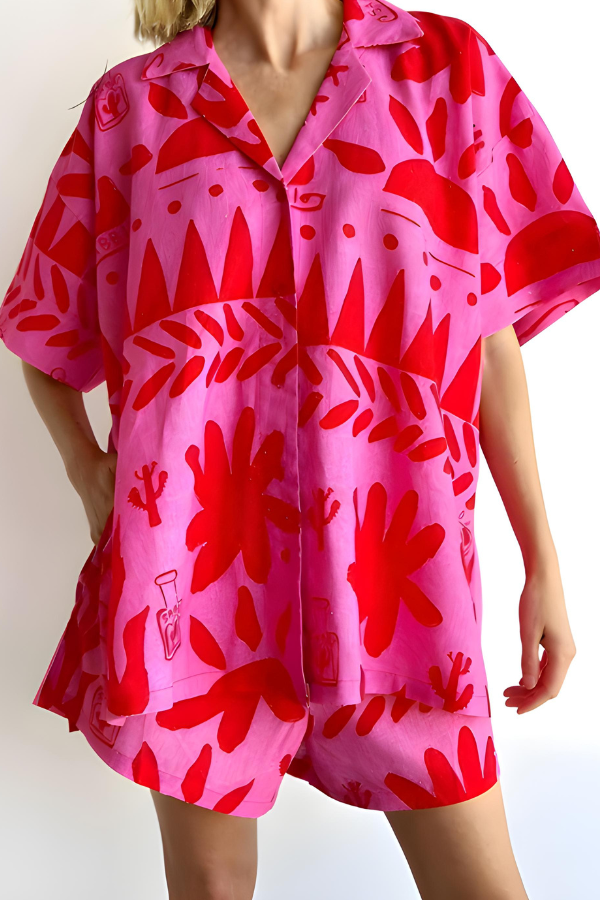Oversized Abstracte Dames Set-1
