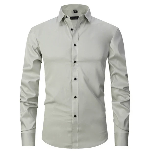 Slank Heren Overhemd Lange Mouwen-1