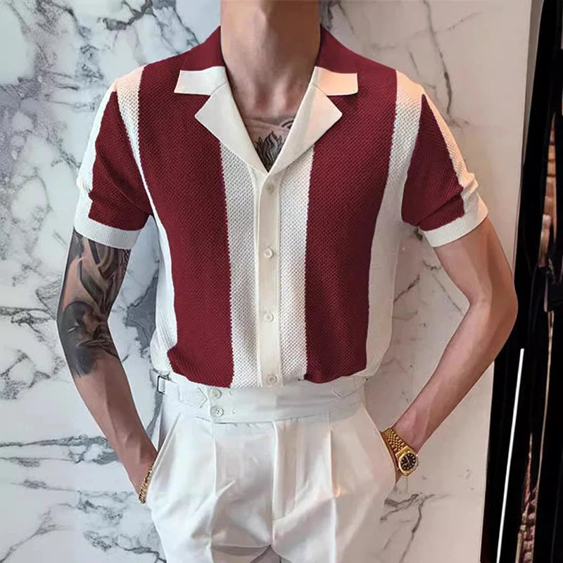 Variant image for Stijlvol Gebreid Heren Shirt-11