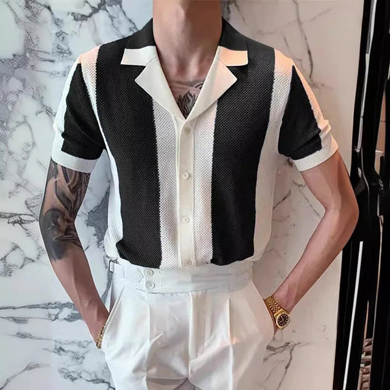 Variant image for Stijlvol Gebreid Heren Shirt-21