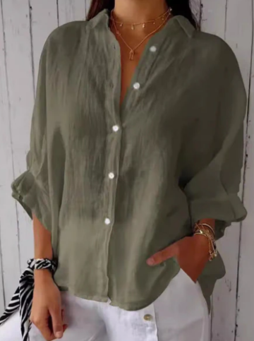 Stijlvolle Dames Blouse Lange Mouw-5