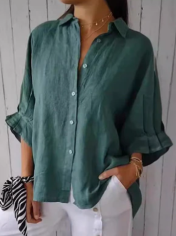 Stijlvolle Dames Blouse Lange Mouw-1