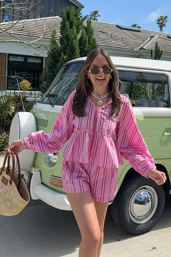 Trendy Dames Set Puff Mouwen-3