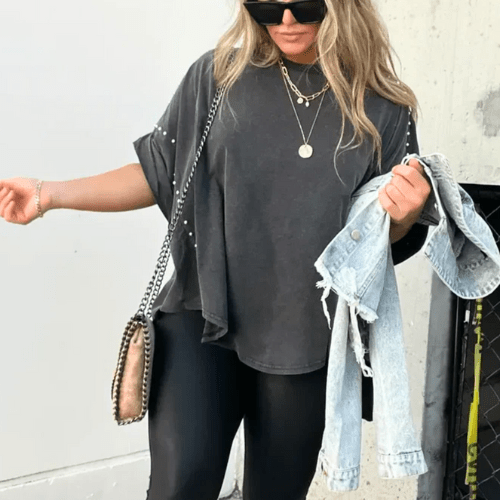 Trendy Oversized Shirt Dames-1