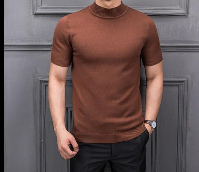 Halfhoge kraag Heren Sweater – Ademend Katoen – Tijdloos Design