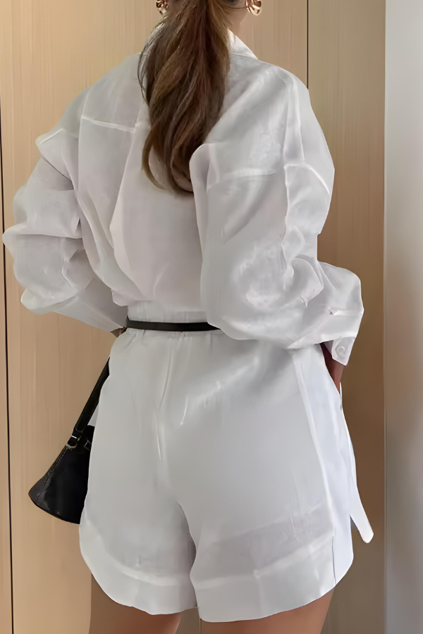 Tweedelige Set Dames Met Hoge Taille-2