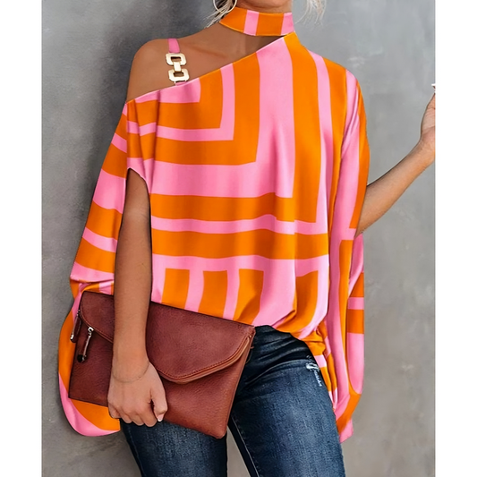 Dames top – Off-shoulder stijl – Lichtgewicht materiaal – Trendy ontwerp