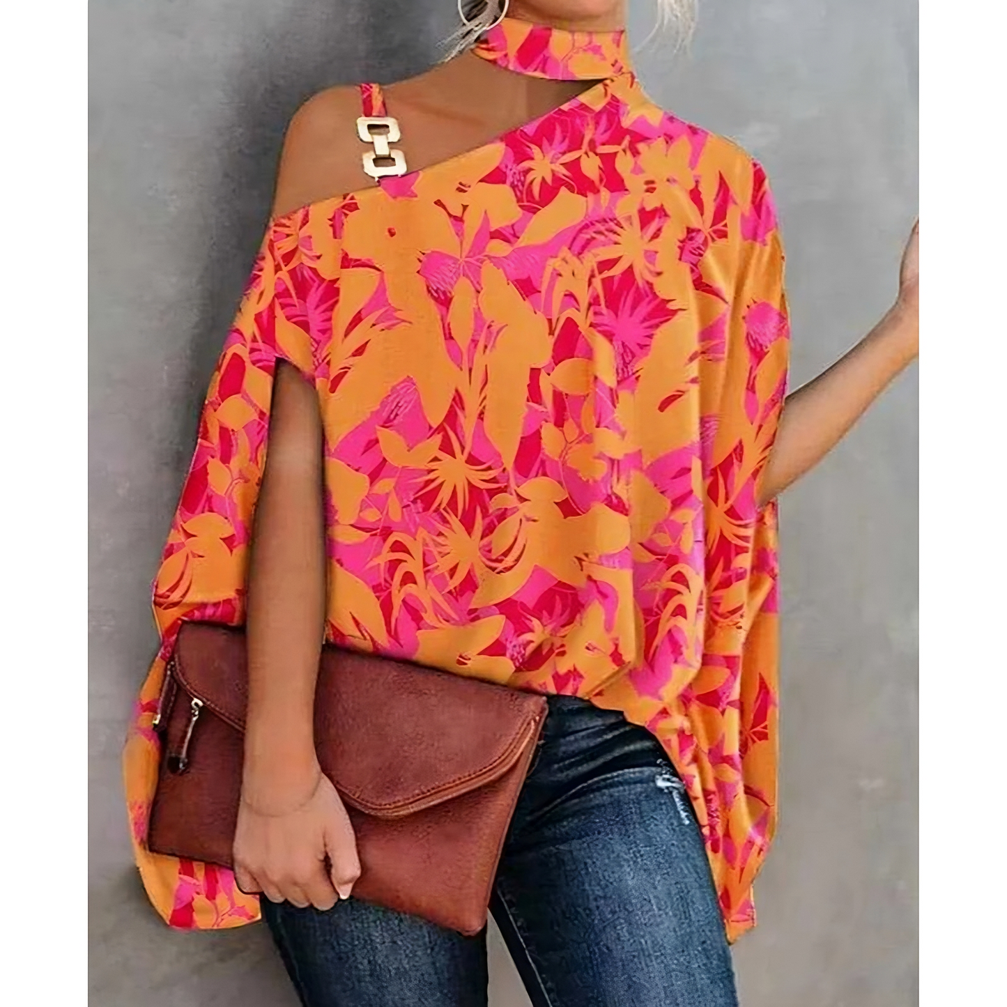 Dames top – Off-shoulder stijl – Lichtgewicht materiaal – Trendy ontwerp