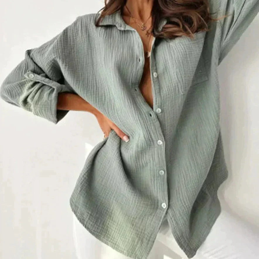 Variant image for Witte Dames Blouse Korte Mouw | Damesmode Voor Elke Gelegenheid | Athanasios-33