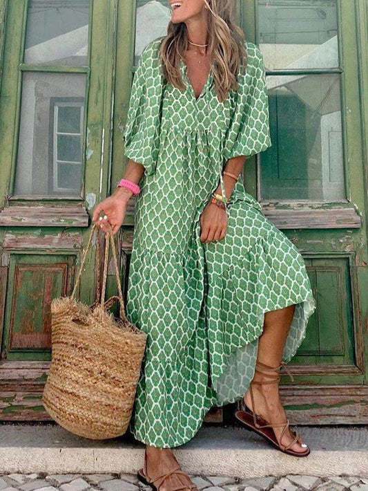 Ingrid Lange Maxi Jurk Zomer-1