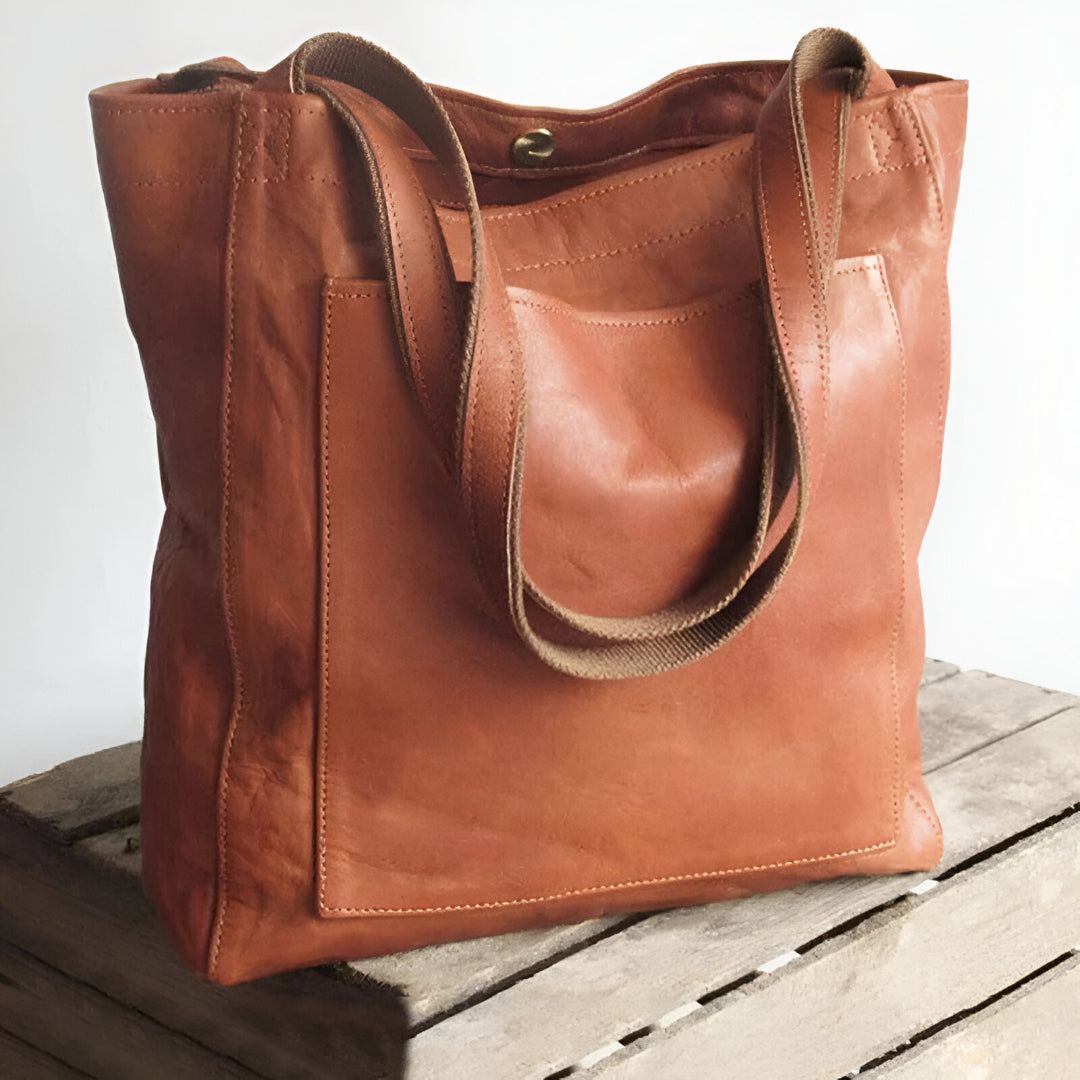 Dames leren tas – Vintage stijl – Ruime binnenkant – Zacht materiaal