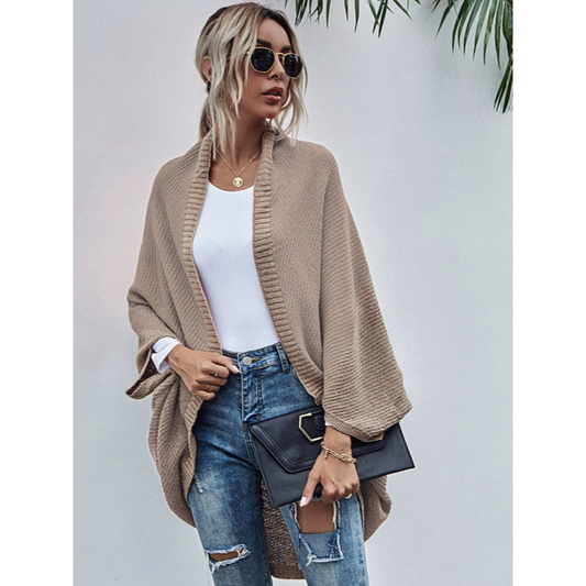Wollen vest voor dames – Open voorkant – Oversized pasvorm – Trendy ontwerp