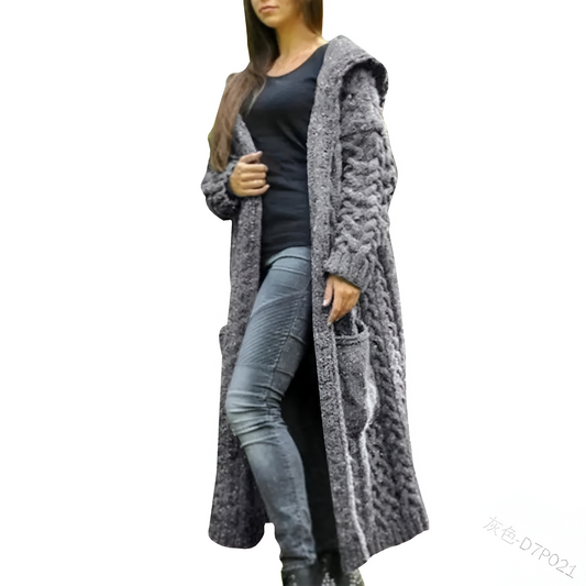 Dames Mantel – Oversized – Gewoven Stof – Lange Pasvorm