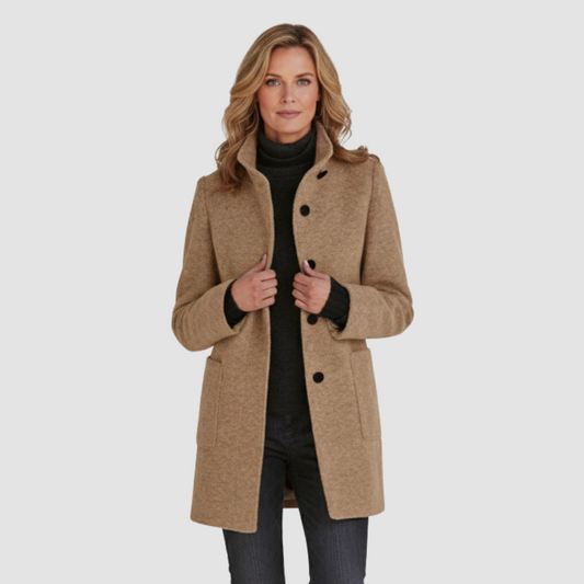Dames Trenchcoat Wolmix Jas | Stijlvolle Winterjas