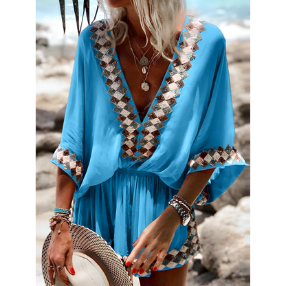 Dames romper – Losse pasvorm – Lichtgewicht stof – Lange mouwen