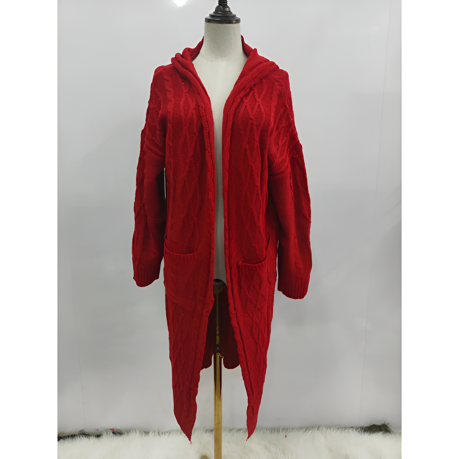 Dames Mantel – Oversized – Gewoven Stof – Lange Pasvorm