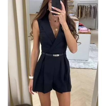 Dames jumpsuit – elegante pasvorm – detail in de taille – tijdloze stijl