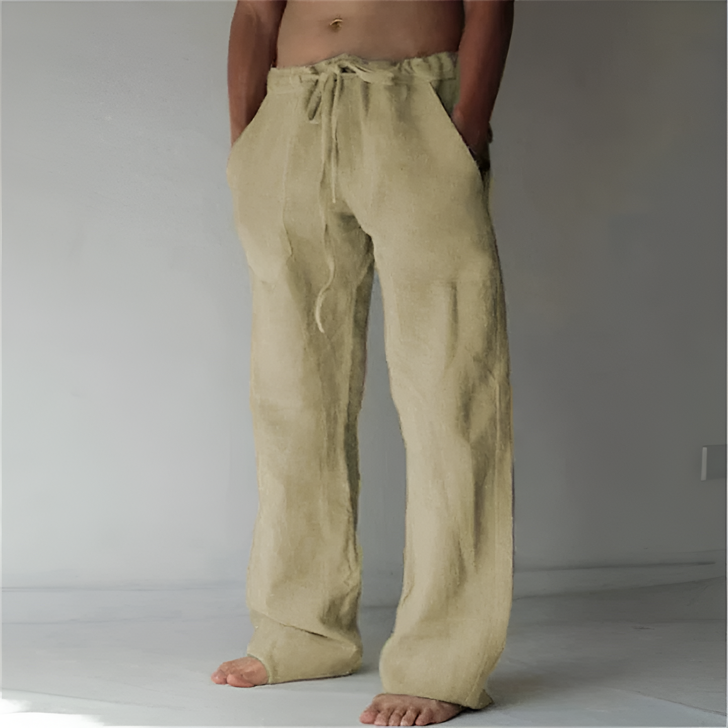 Heren linnen broek – luchtig ontwerp – casual look – zacht materiaal