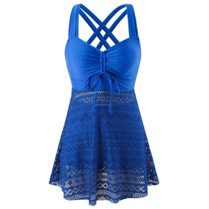 Tankini-outfit voor dames – Lichtgewicht rok – Volledige bedekking – Comfortabel stretchmateriaal