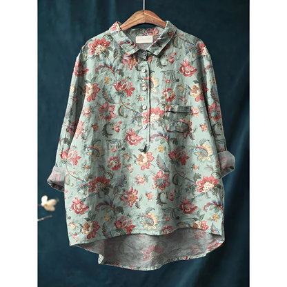 Damesblouse – Elegante stijl – Ademend katoen – Flatterende pasvorm