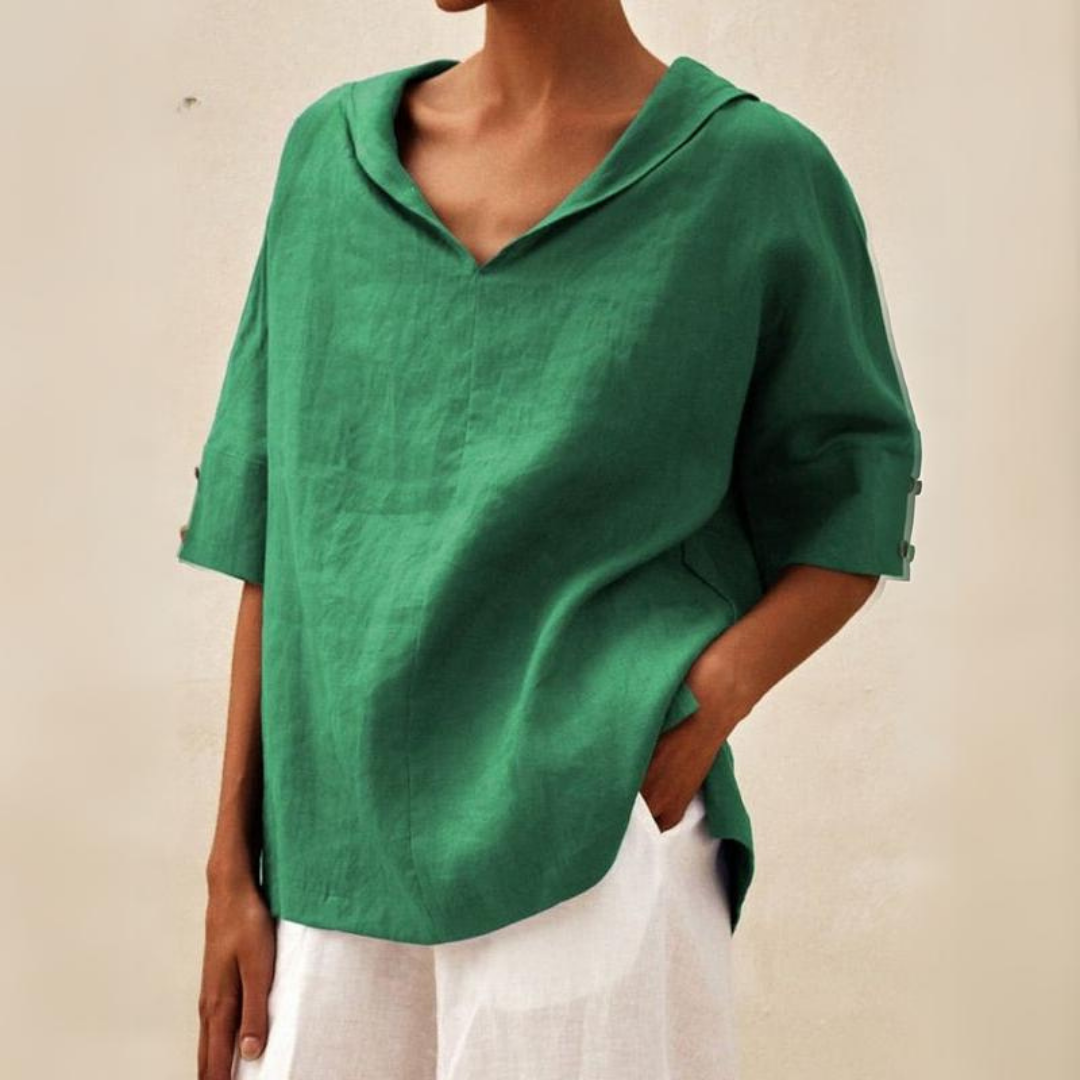 Damesblouse – Relaxte pasvorm – 100% katoen – Lichtgewicht en ademend