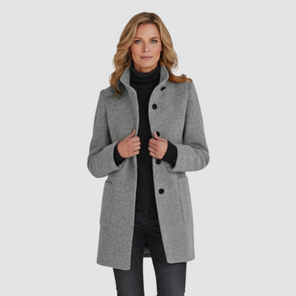 Dames Trenchcoat Wolmix Jas | Stijlvolle Winterjas