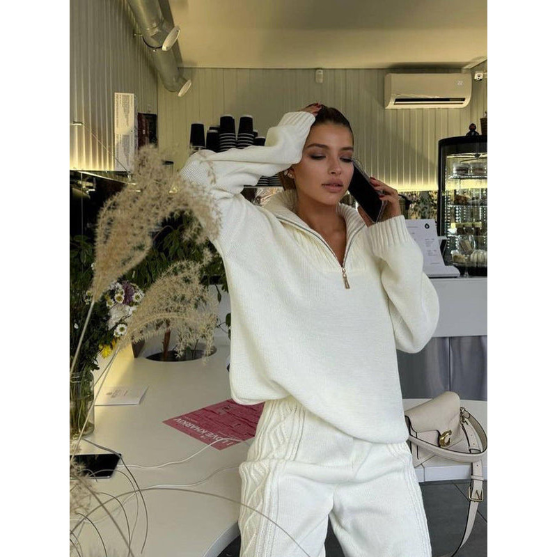 Loungewear voor dames – Comfortabele gebreide stof – Stijlvolle patronen – Comfortabele pasvorm