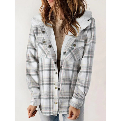 Dames geruite jas - Comfortabele fleecevoering - Lichtgewicht ontwerp - Casual stijl