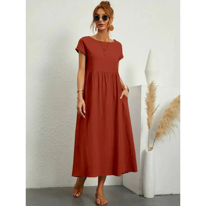 Dames zomerjurk – Ademende stof – Elegante taille – Casual stijl