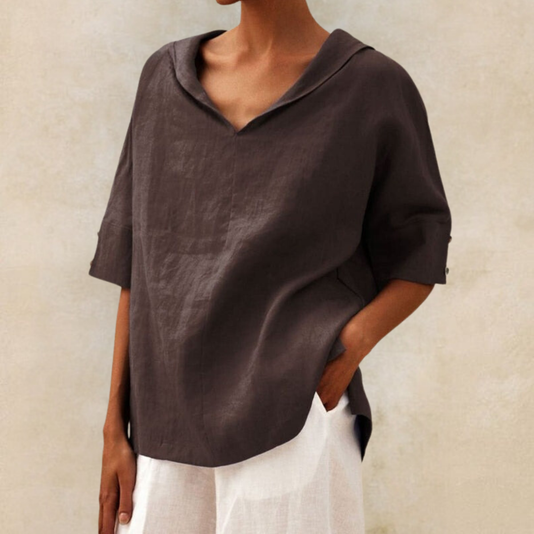 Damesblouse – Relaxte pasvorm – 100% katoen – Lichtgewicht en ademend
