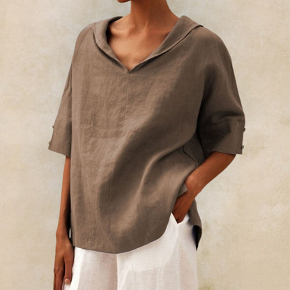 Damesblouse – Relaxte pasvorm – 100% katoen – Lichtgewicht en ademend