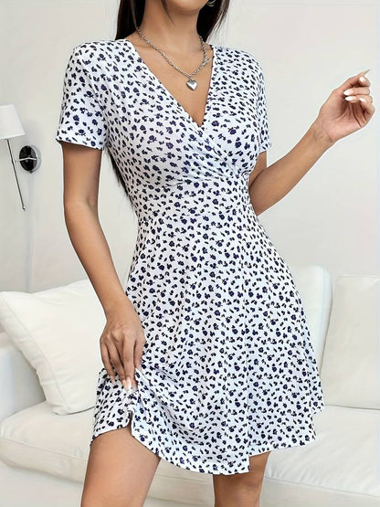 Mini-jurk voor dames – Bedrukt ontwerp – Ademende stof – Veelzijdige stijl