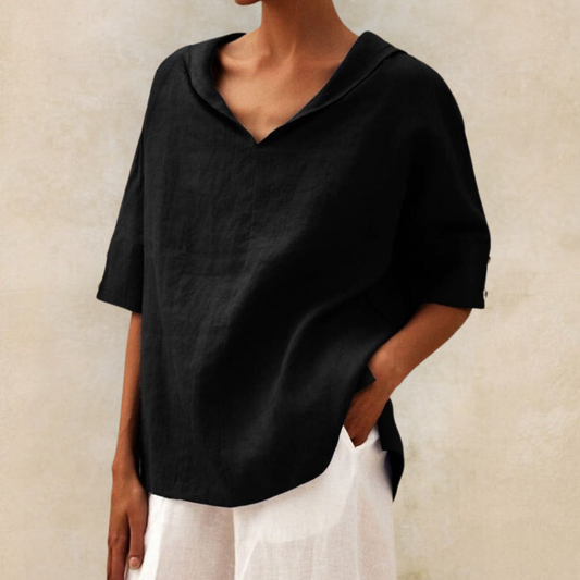 Damesblouse – Relaxte pasvorm – 100% katoen – Lichtgewicht en ademend