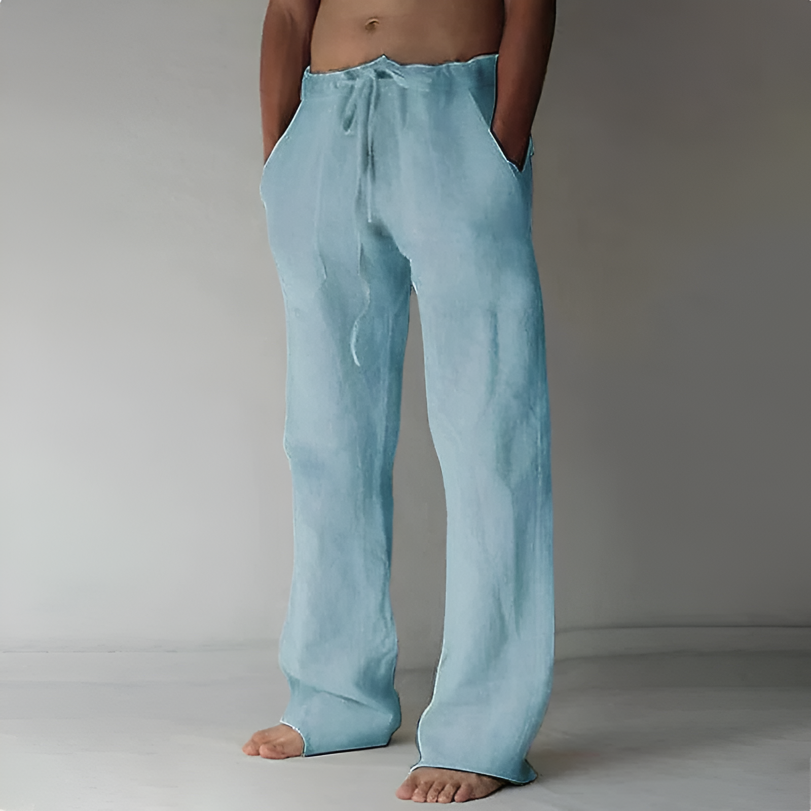 Heren linnen broek – luchtig ontwerp – casual look – zacht materiaal