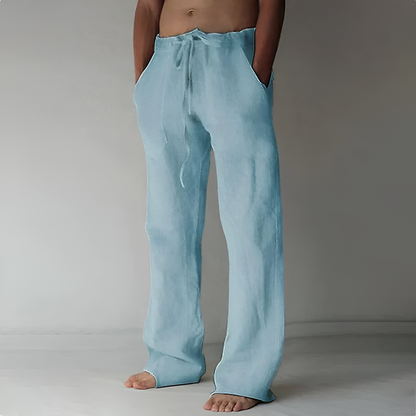 Heren linnen broek – luchtig ontwerp – casual look – zacht materiaal