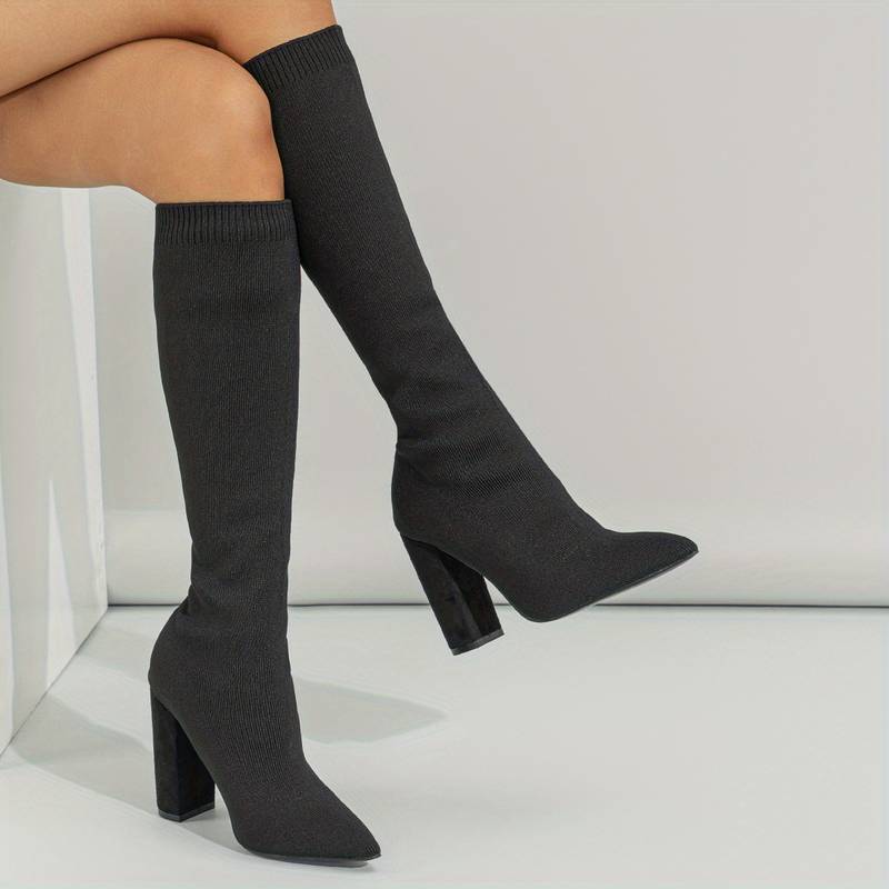 Athena | Dames Sok-Boots met Blokhak