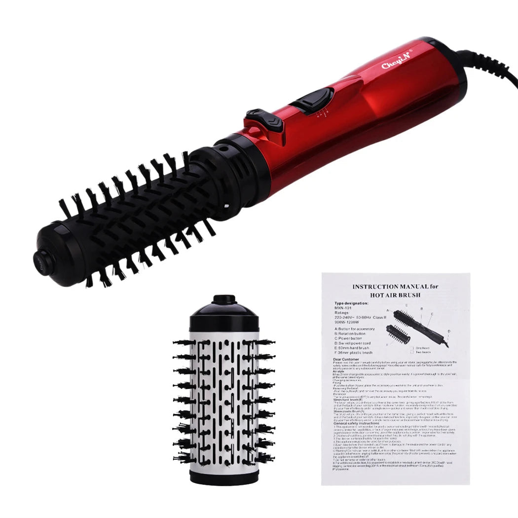Hete luchtborstel voor vrouwen – Automatisch roterend – Ionische technologie – 2-in-1 stylingtool