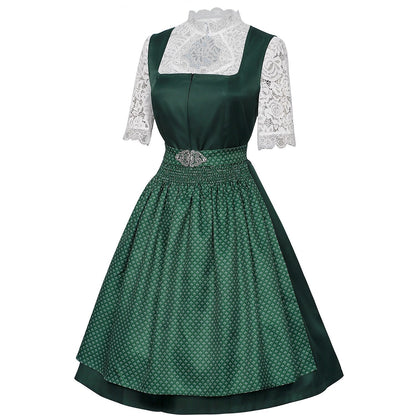 Beierse dirndljurk – Oktoberfest | Met schort en kanten blouse voor een traditionele look