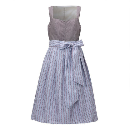 Beierse dirndljurk met gestreepte schort – Oktoberfest | Klassieke traditionele stijl voor authentieke Wiesn-momenten