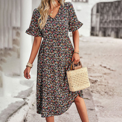 Damesjurk – Ademend materiaal – Speelse mouwen – Zomerse stijl