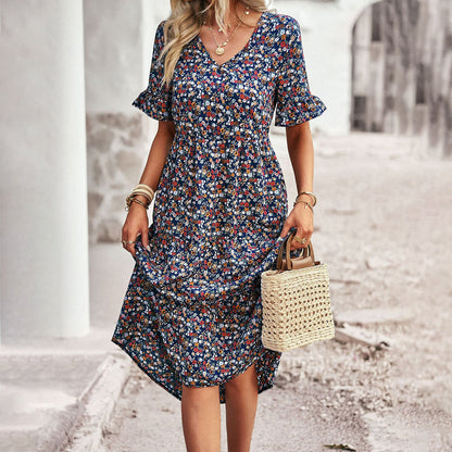 Damesjurk – Ademend materiaal – Speelse mouwen – Zomerse stijl