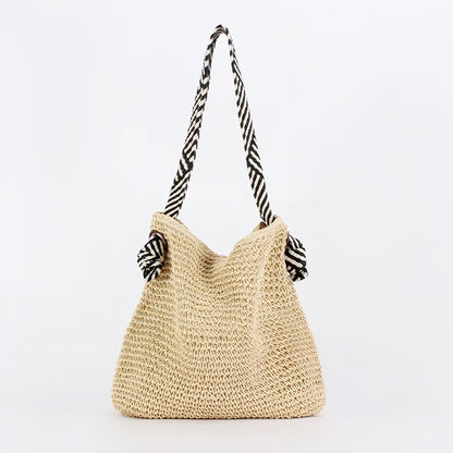 Boho handgeweven tas voor dames - minimalistisch ontwerp - stijlvolle schouderbanden - veelzijdige inhoud
