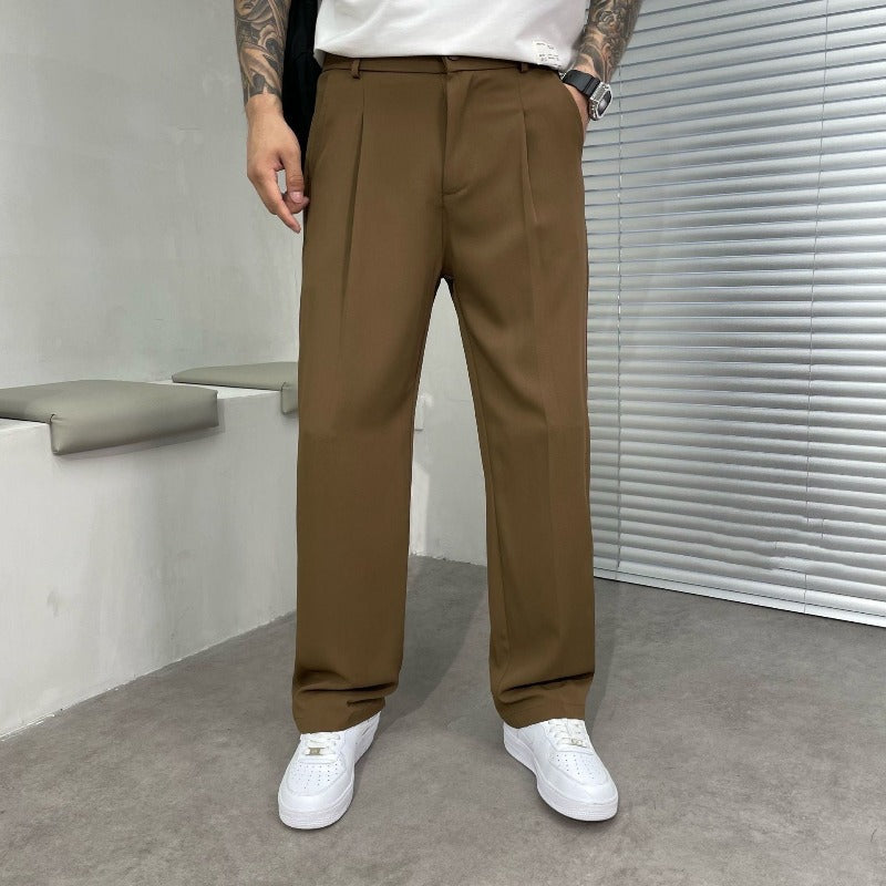 Heren casual broek – Comfortabele pasvorm – Elastische tailleband – Stijlvolle details
