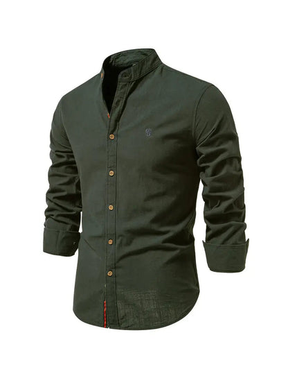 Heren shirt met lange mouwen – Klassieke pasvorm – Hoogwaardige stof – Veelzijdige stijl