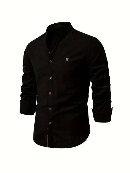 Heren shirt met lange mouwen – Klassieke pasvorm – Hoogwaardige stof – Veelzijdige stijl