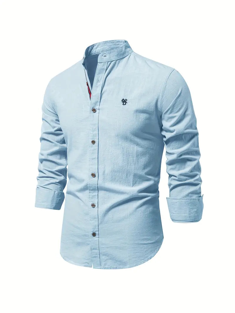 Heren shirt met lange mouwen – Klassieke pasvorm – Hoogwaardige stof – Veelzijdige stijl