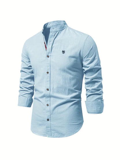 Heren shirt met lange mouwen – Klassieke pasvorm – Hoogwaardige stof – Veelzijdige stijl