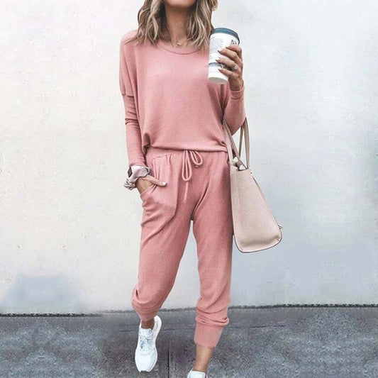 Loungewear-set voor dames – 2-delig trainingspak – Pullover – Joggingbroek