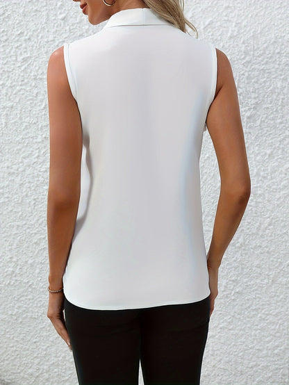 Blouse voor dames – V-hals – Mouwloos model – Veelzijdige look