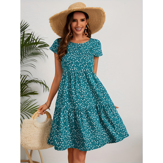 Dames Jurk - Elegant - Bloemenprint - Comfortabele Pasvorm